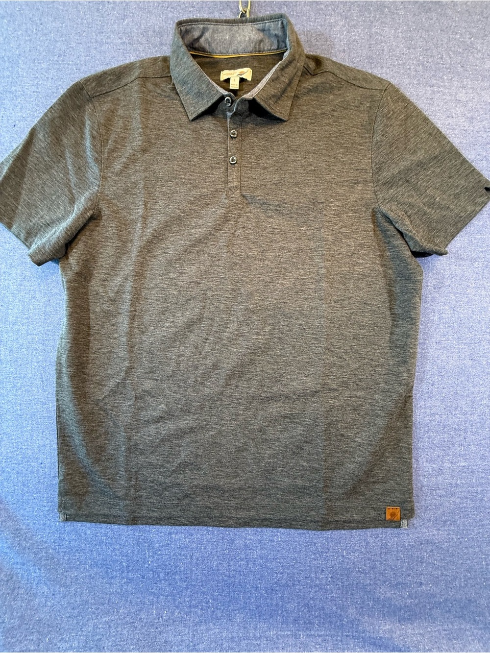 Fundamental Coast Men’s  Heather Charcoal Polo Shirt - Classic Short Sleeve
